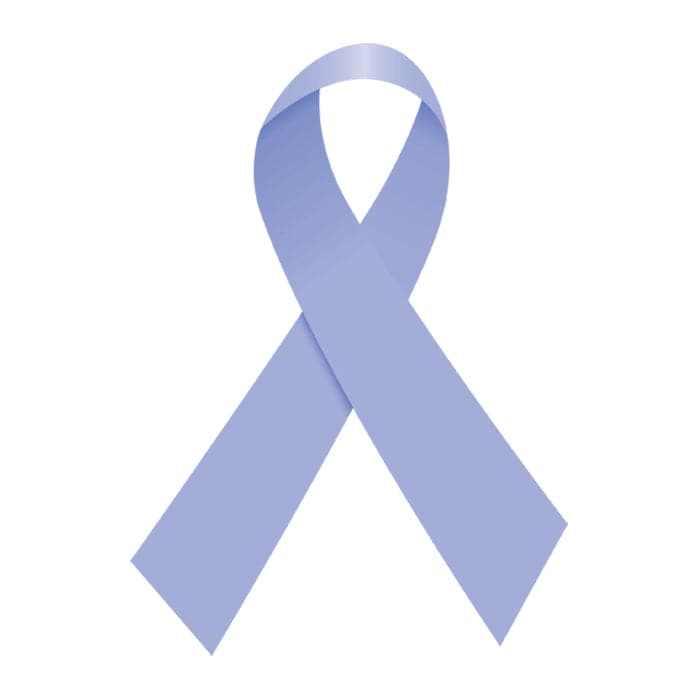 Lavender Awareness Ribbon Temporary Tattoo 2 in x 1.5 in