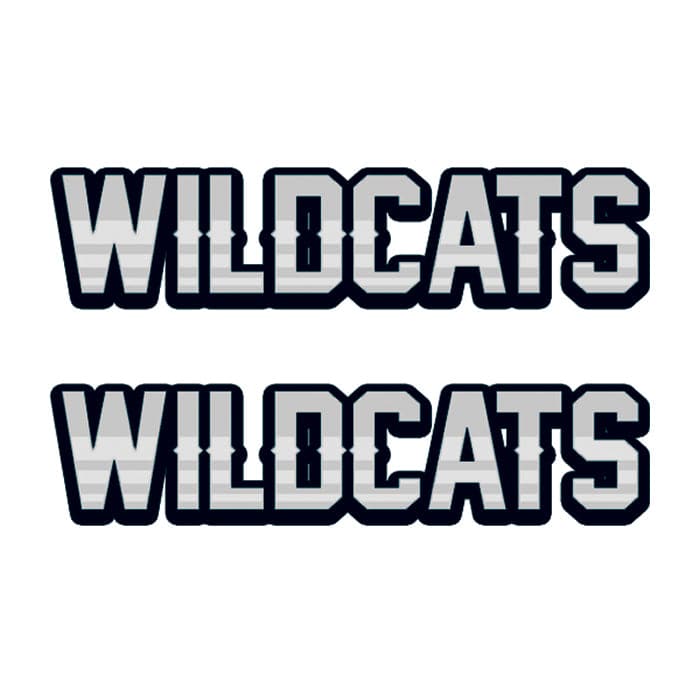 Wildcats Text Temporary Tattoo 1.5 in x 2 in