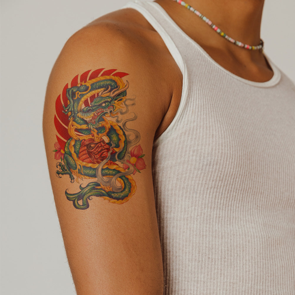 Apalala Dragons Temporary Tattoo Set 6 in x 4.5 in