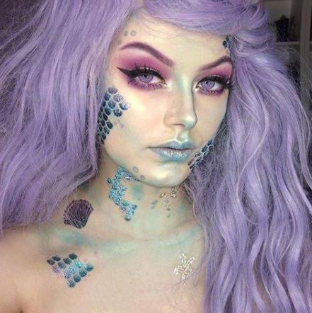 Metallic Mermaid Costume Temporary Tattoos