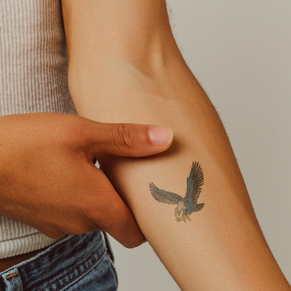 Blue Eagle Temporary Tattoo 2 in x 2 in