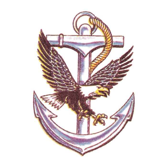 Eagle and Anchor Temporary Tattoo 2 in x 2 in