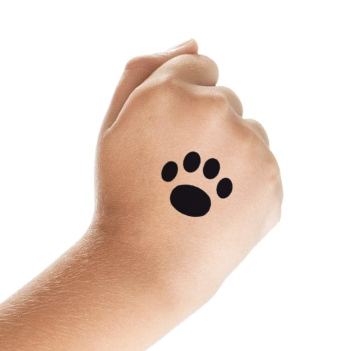 Black Animal Prints Temporary Tattoo 3.5 in x 2.5 in