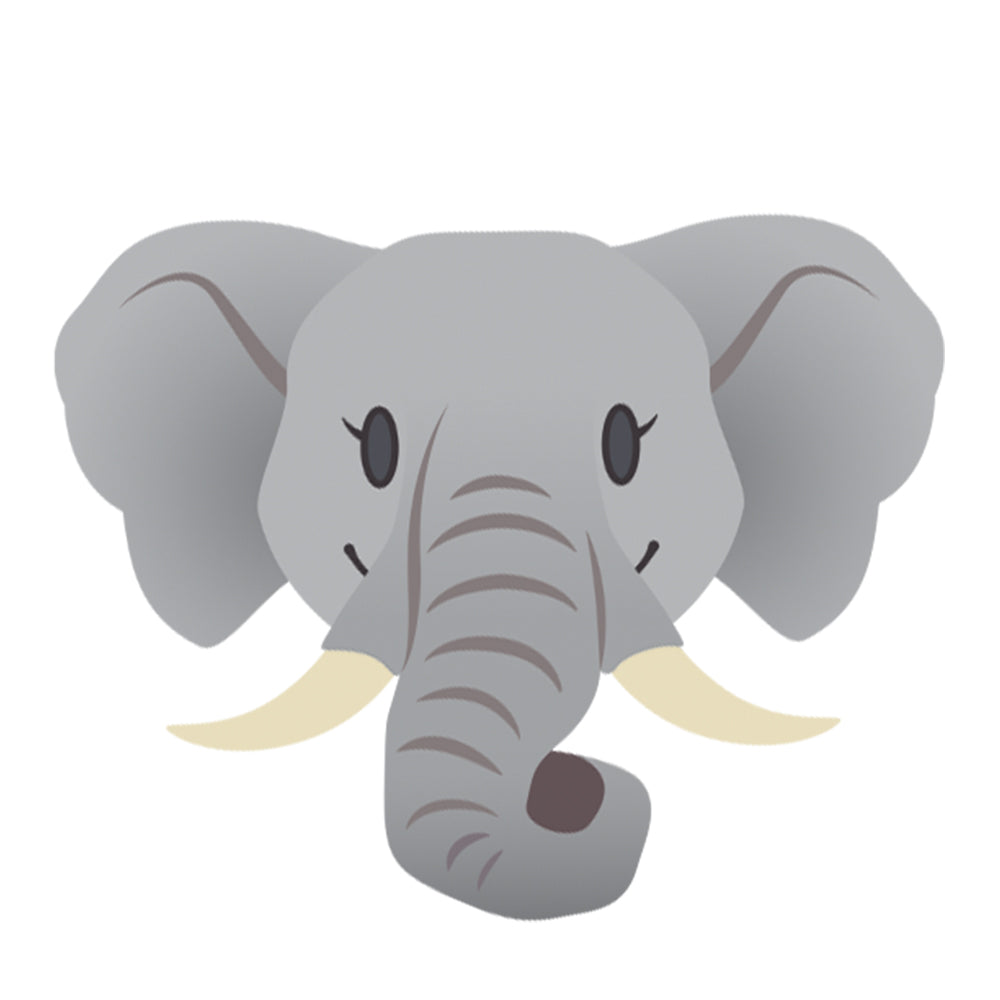 Friendly Elephant Temporary Tattoo, image size:1000x1000
