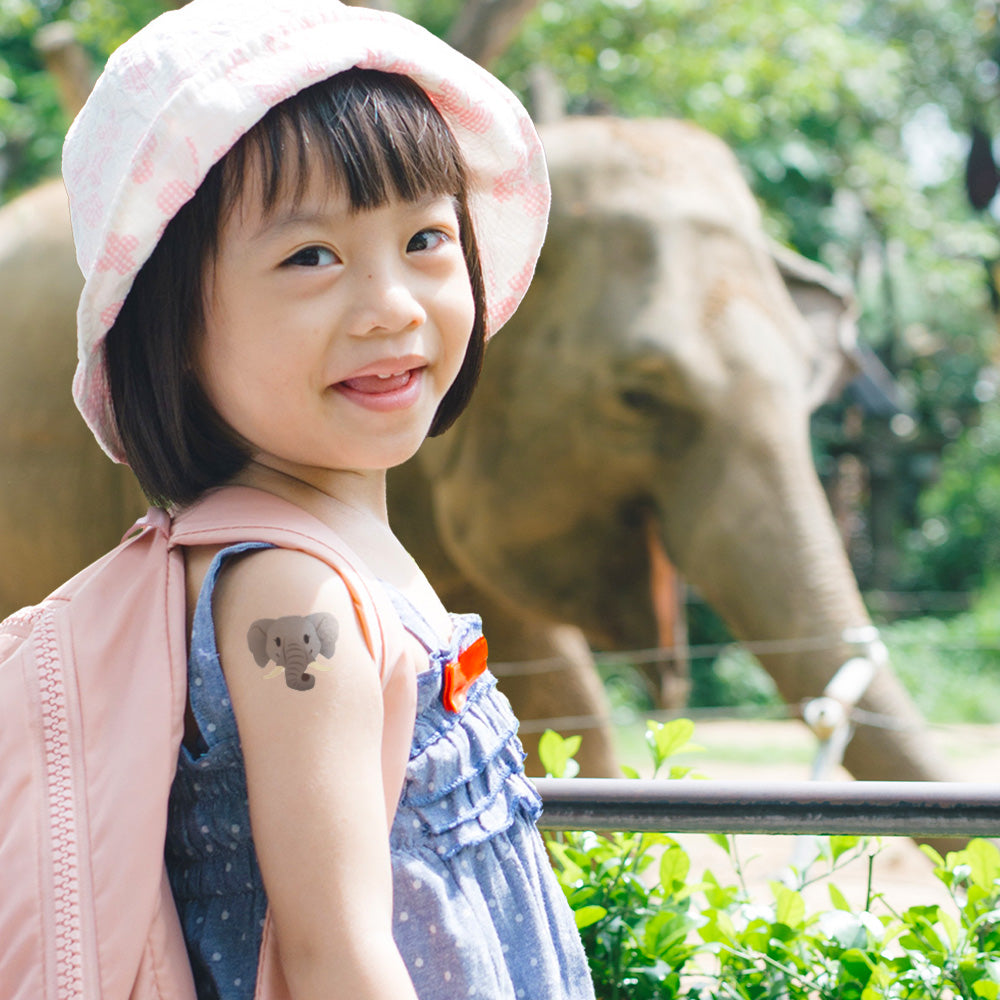 Friendly Elephant Temporary Tattoo 2 in x 2 in