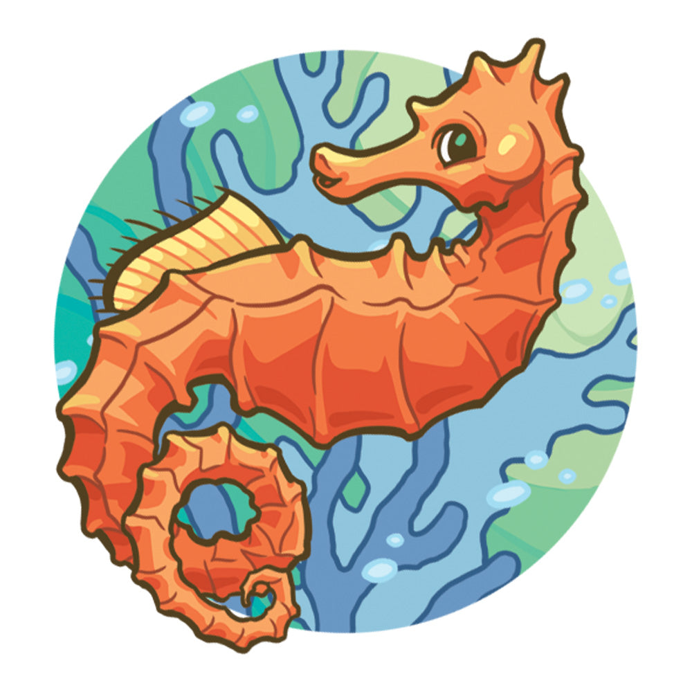 Sassy Seahorse Temporary Tattoo 2 in x 2 in