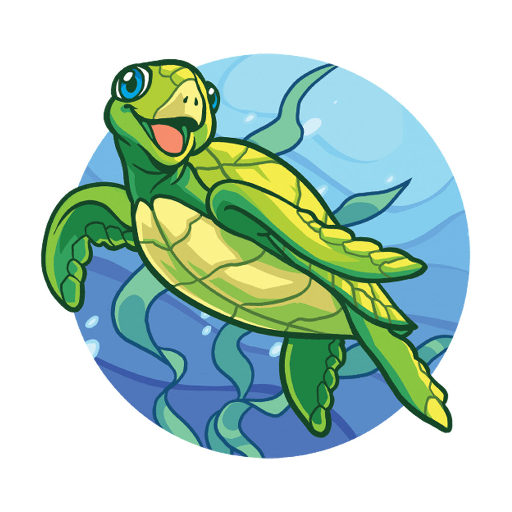 Ocean Turtle Temporary Tattoo 2 in x 2 in