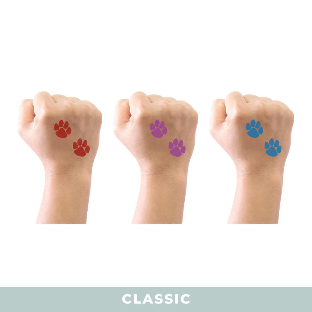 Paw Print Set Temporary Tattoo