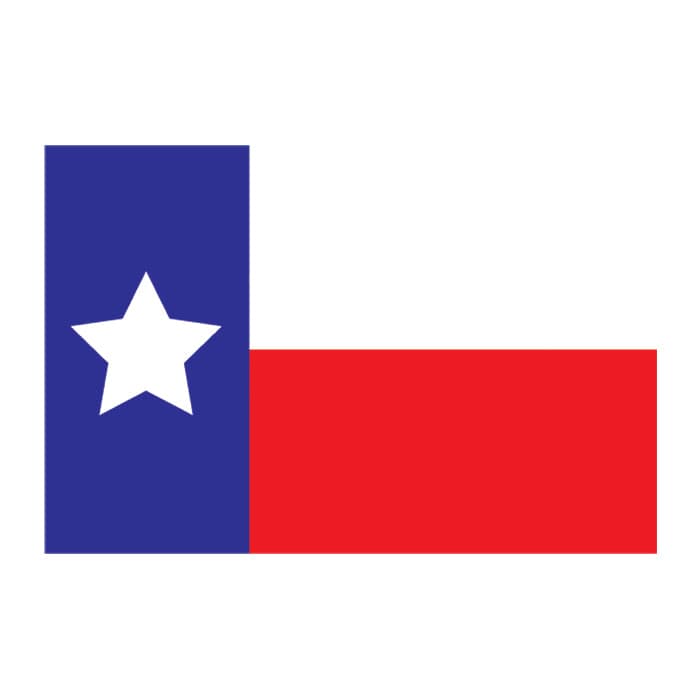 Texas State Flag Lone Star Temporary Tattoo 2 in x 1.5 in