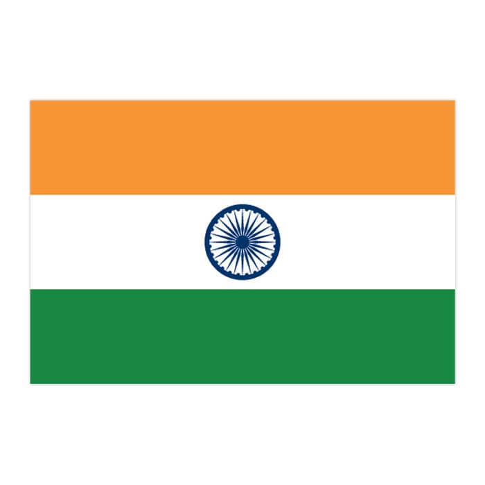 Flag of India Temporary Tattoo 2 in x 1.5 in