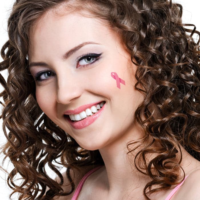 Pink Ribbon Temporary Tattoo 1.5 in x 1.5 in