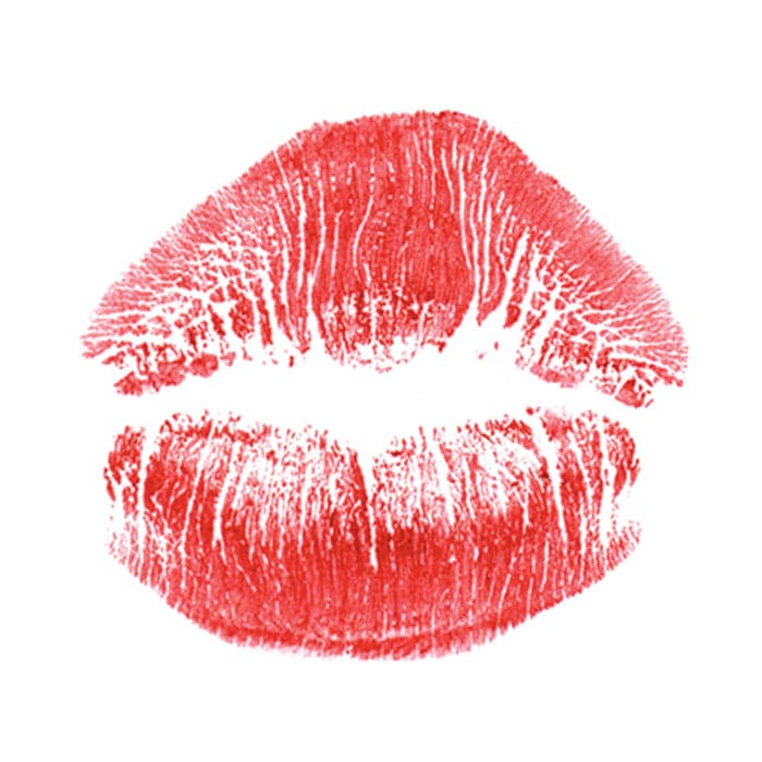 Kiss Lips Temporary Tattoo 1.5 in x 1.5 in