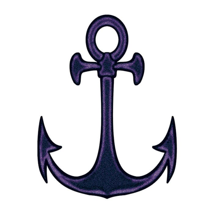 Black Anchor Sailor Temporary Tattoo 2 in x 2 in