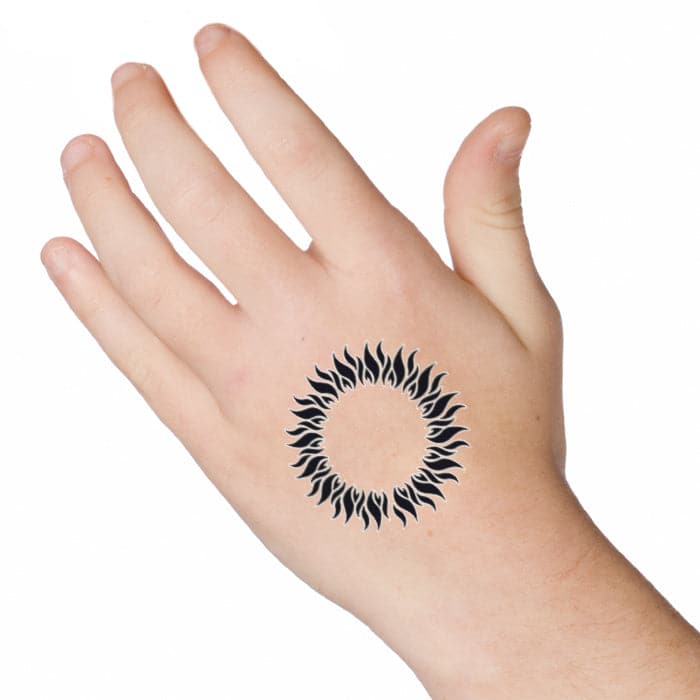 Glow in the Dark Tribal Circle Temporary Tattoo 2 in x 2 in