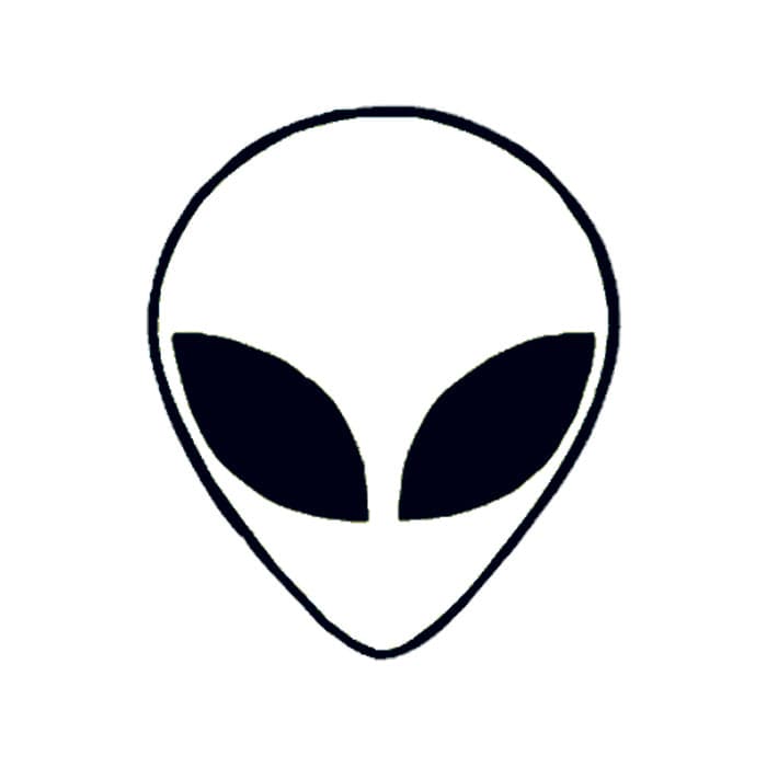 Glow in the Dark Alien Temporary Tattoo 1.5 in x 2 in