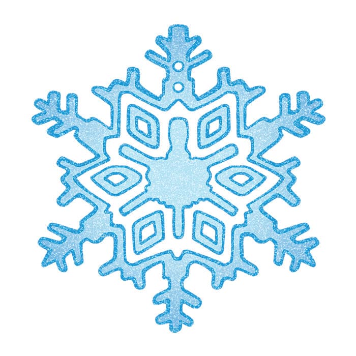 Glitter Snowflake Temporary Tattoo 2 in x 2 in