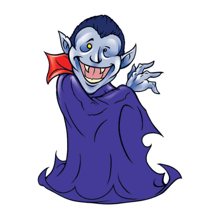 Dracula Temporary Tattoo 2 in x 2 in