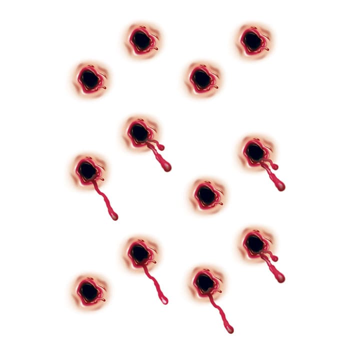 Vampire Bites Temporary Tattoo 3.5 in x 2.5 in