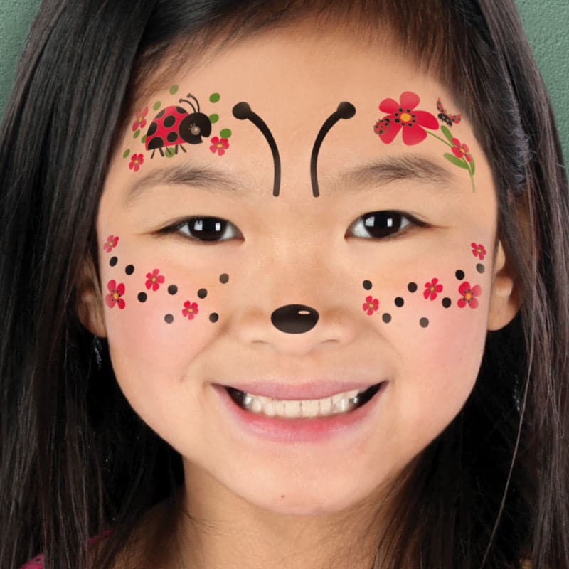 Lady Bug Kids Costume Tattoo 6 in x 5.25 in