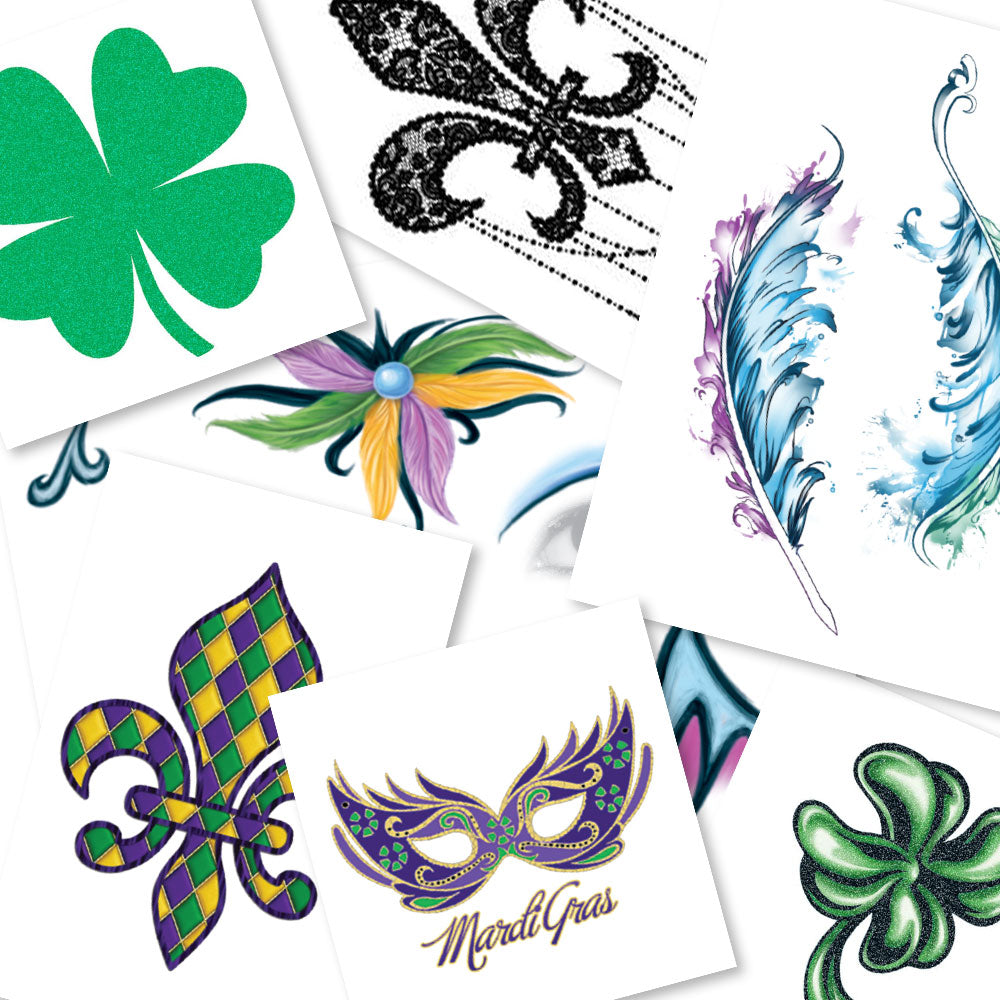 Mardi Gras Temporary Tattoos