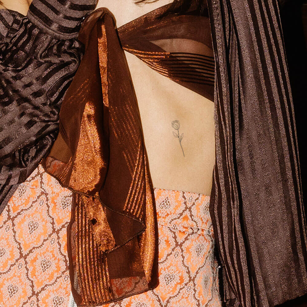 Rose Trio Semi-Permanent Tattoo 2 in x 2 in