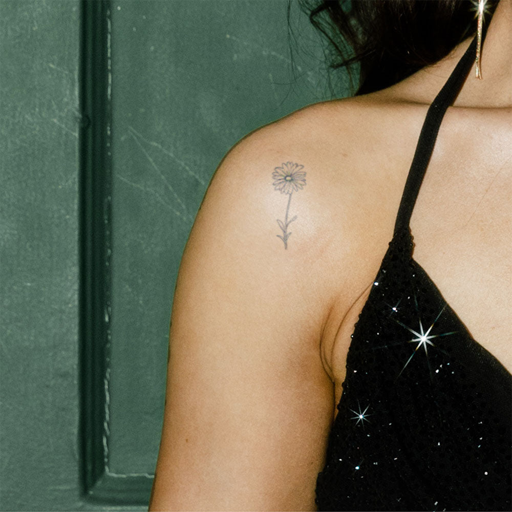 Trio Daisy Semi-Permanent Tattoo 2 in x 2 in