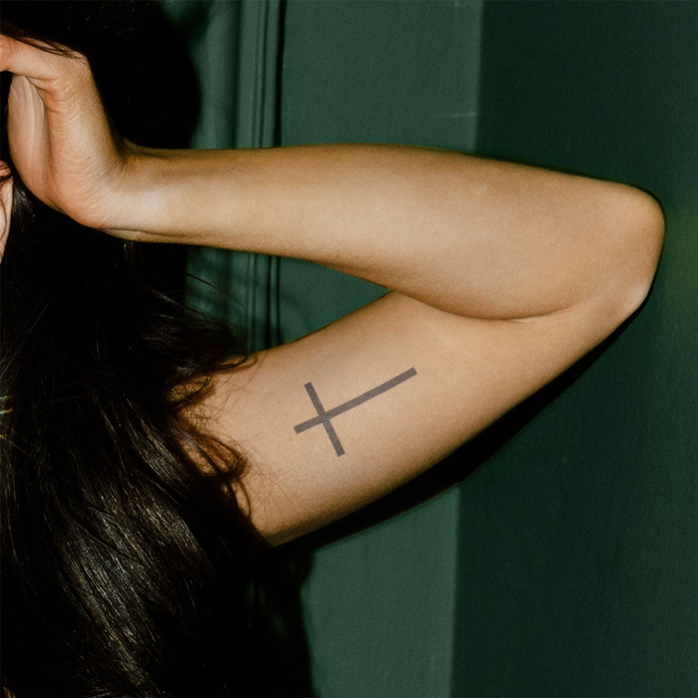 Black Crosses Semi-Permanent Tattoo 2 in x 3 in