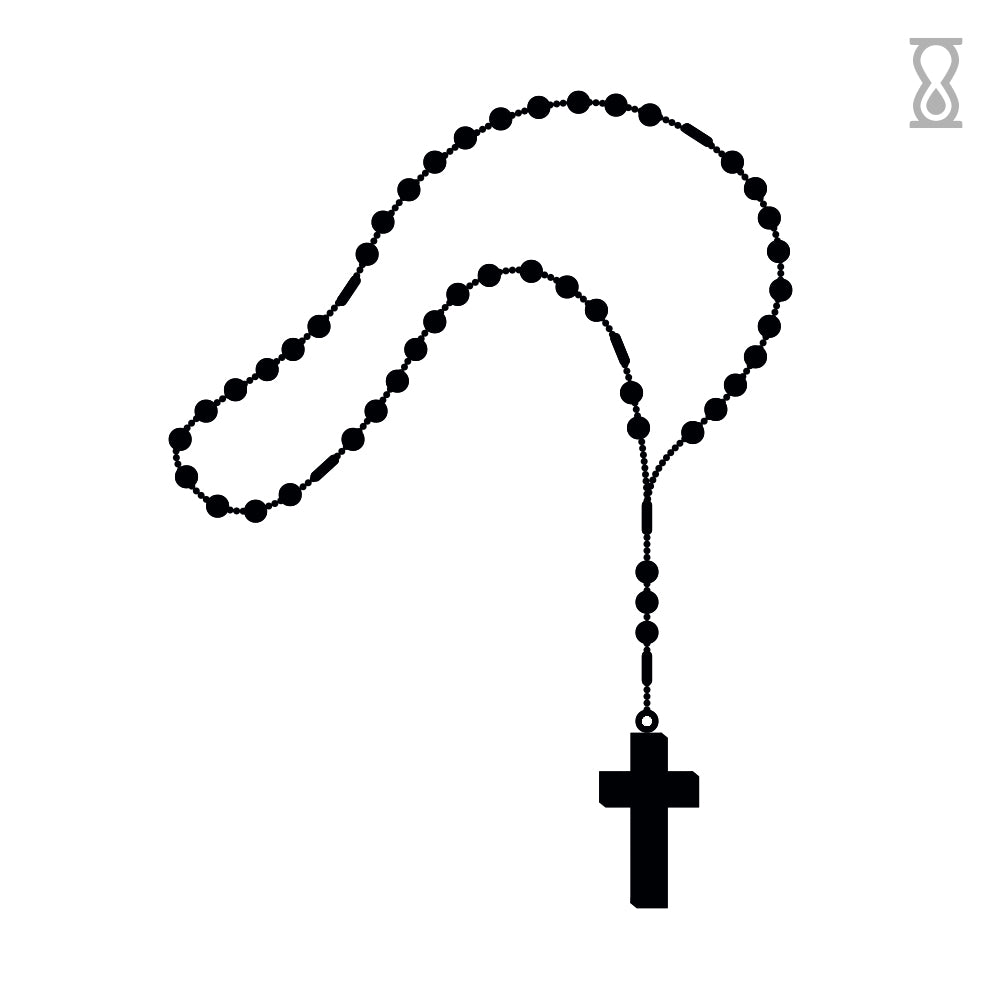 Rosary Semi-Permanent Tattoo 3 in x 3 in