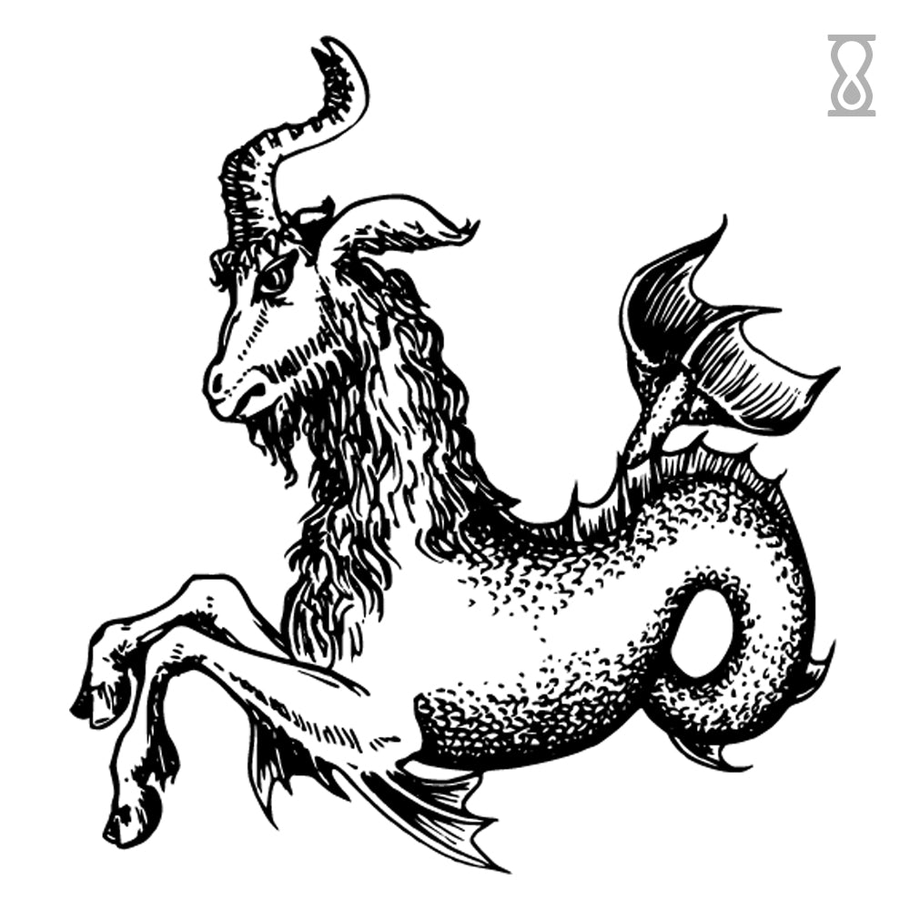 Capricorn Semi-Permanent Tattoo 2 in x 2 in