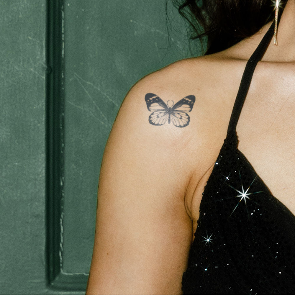 Monarch Butterfly Semi-Permanent Tattoo 2 in x 2 in