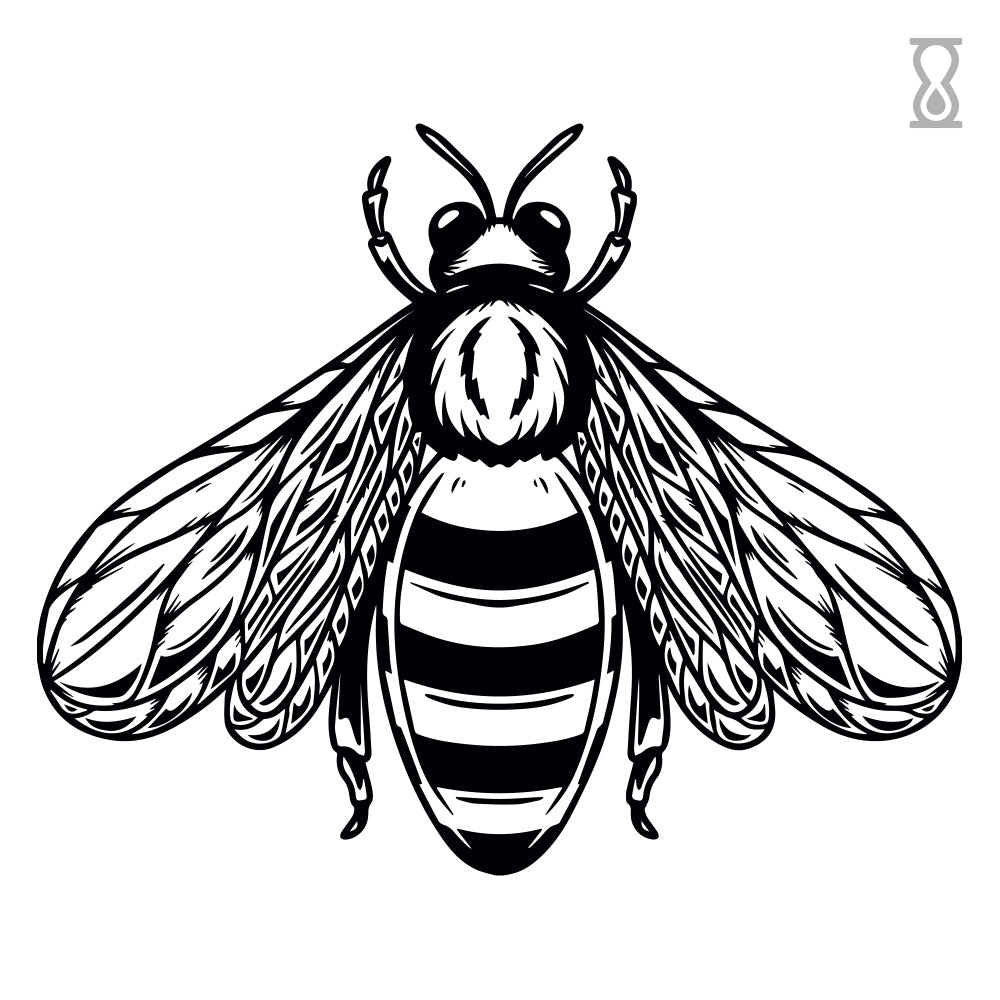 Bee Semi-Permanent Tattoo 1.5 in x 1.5 in