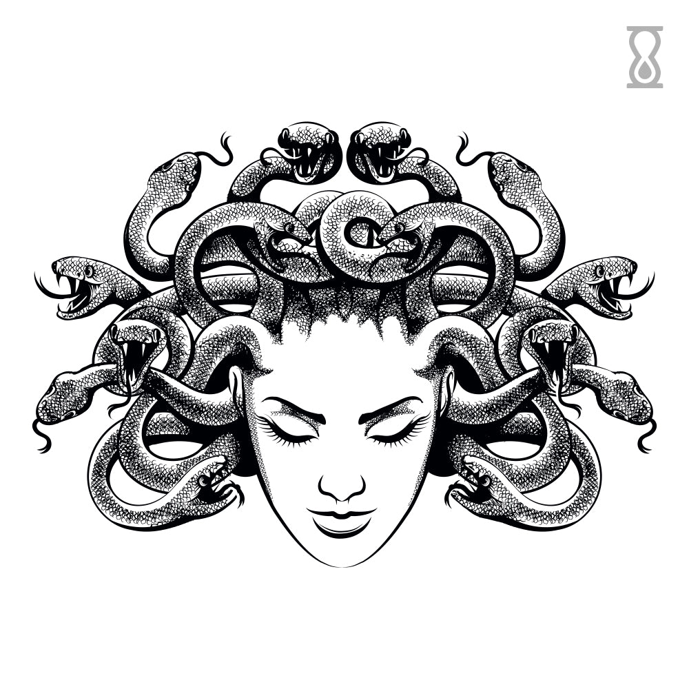 Medusa Semi-Permanent Tattoo 4 in x 4 in