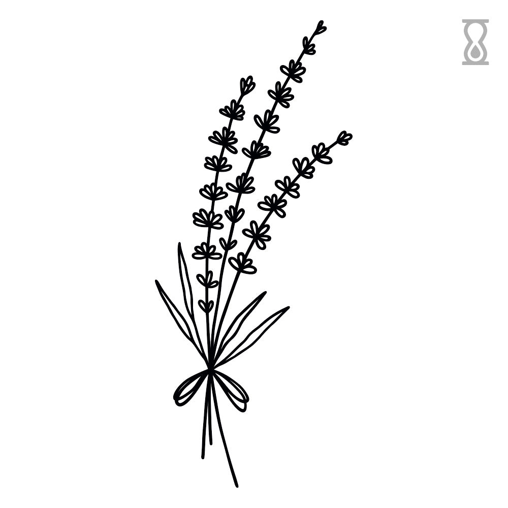 Lavender Flowers Semi-Permanent Tattoo