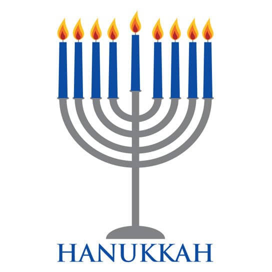 Menorah Temporary Tattoo 3 in x 2 in