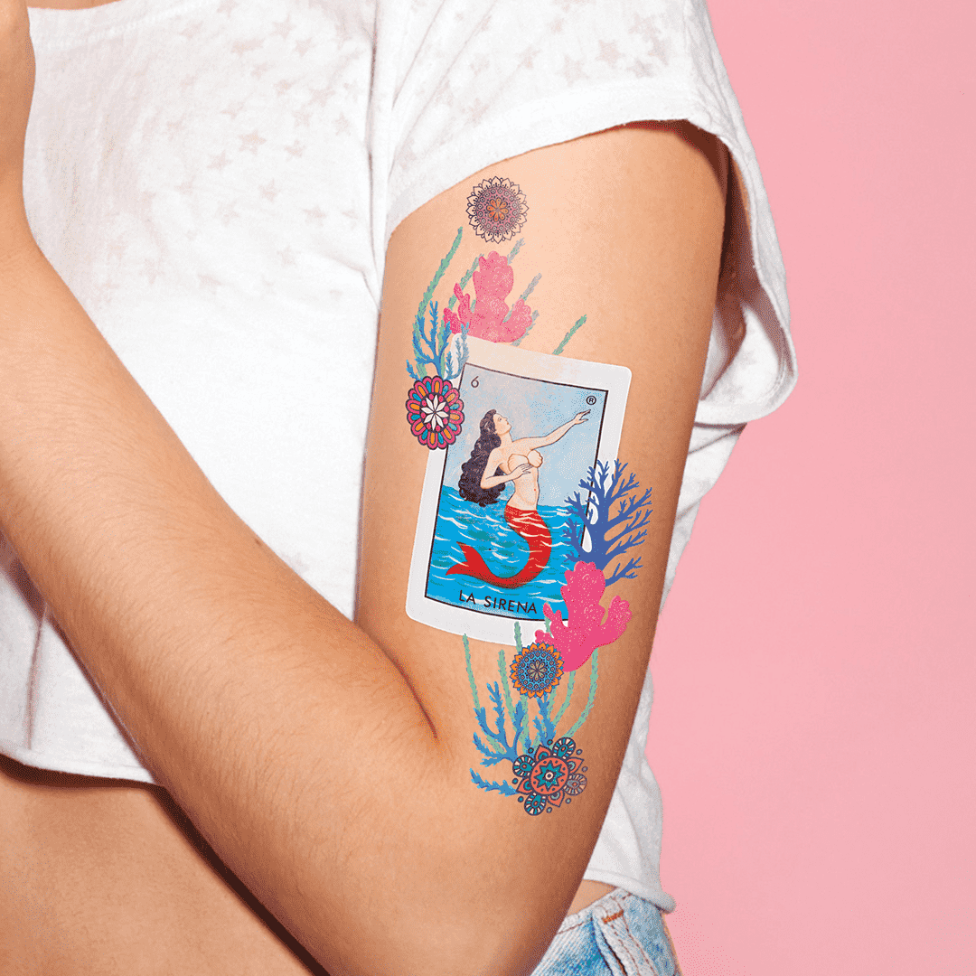 Loteria - La Sirena Sleeve Tattoos