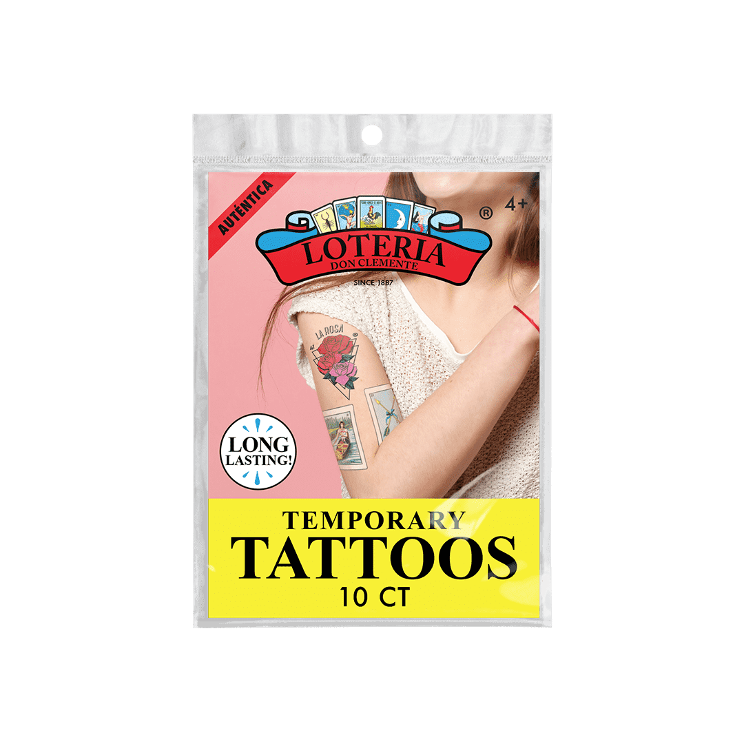 Loteria Hermosura Card Tattoos 10pc Variety Pack