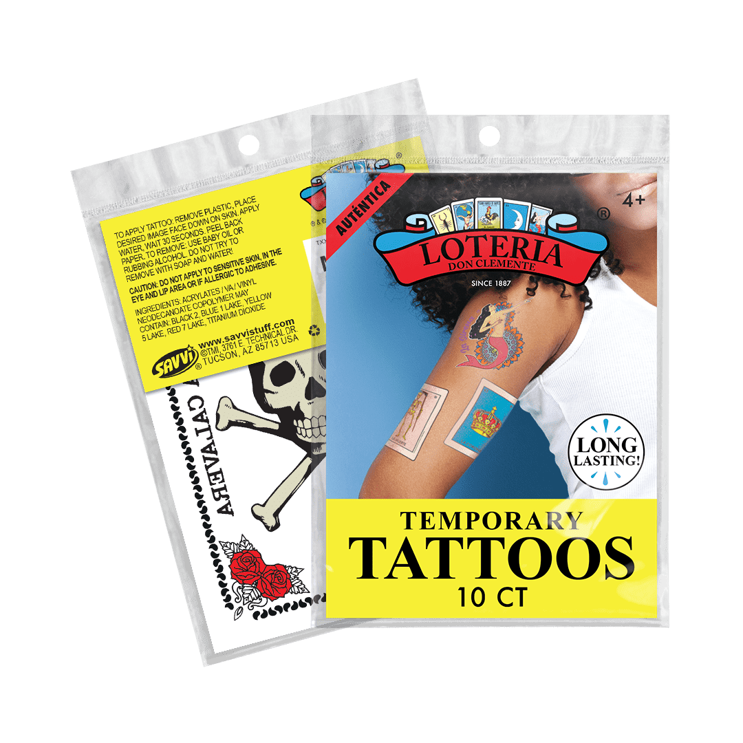 Loteria Adolescentes Card Tattoos 10pc Variety Pack