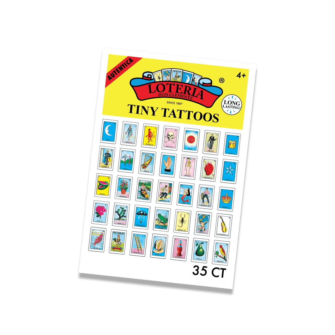 Loteria Full-Color Game Card Tiny Tattoo 35pc Variety Pack