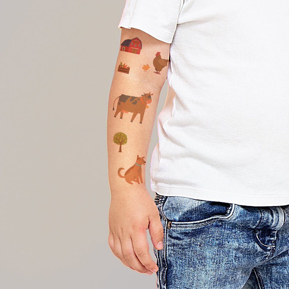 Farm Friends Tattoo Sheet 4 in x 6 in