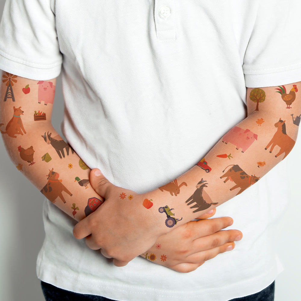 Farm Animal Tattoo Sheet 4 in x 6 in