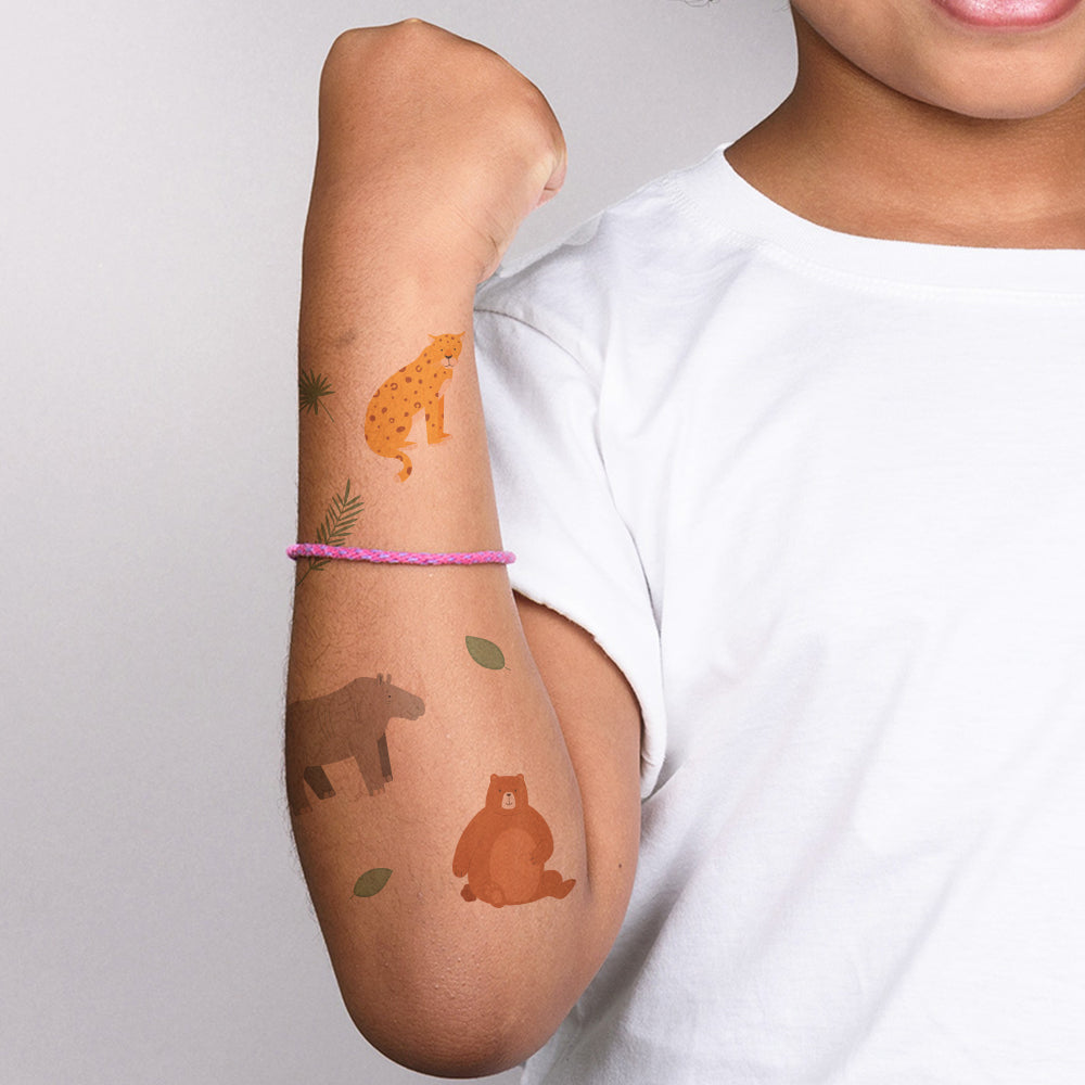 Mountain Animal Tattoo Sheet 4 in x 6 in