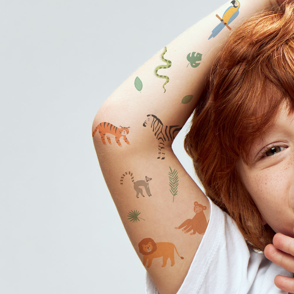 Mountain Animal Tattoo Sheet 4 in x 6 in