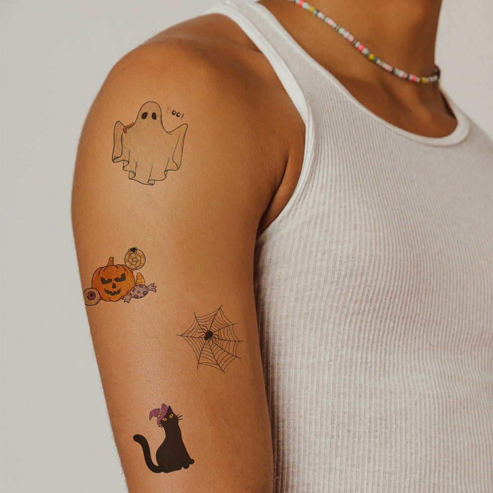 Halloween Party Tattoo Sheet 4 in x 6 in
