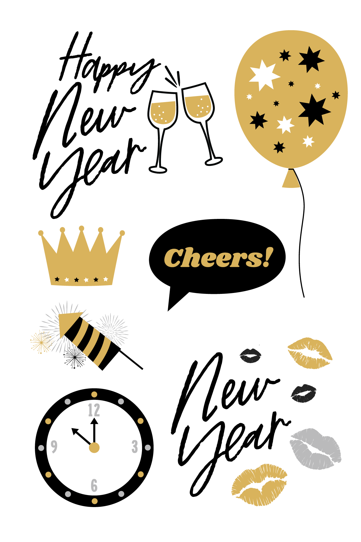 New Years Eve Temporary Tattoos