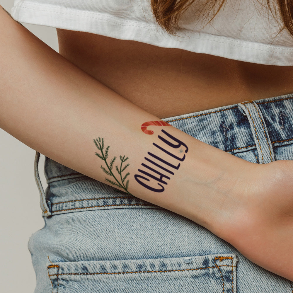 Vintage Santa Christmas Tattoos 4 in x 6 in