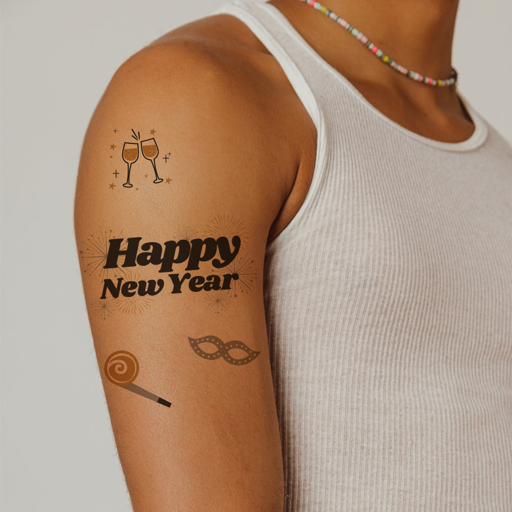 New Years Eve Tattoos 4 in x 6 in