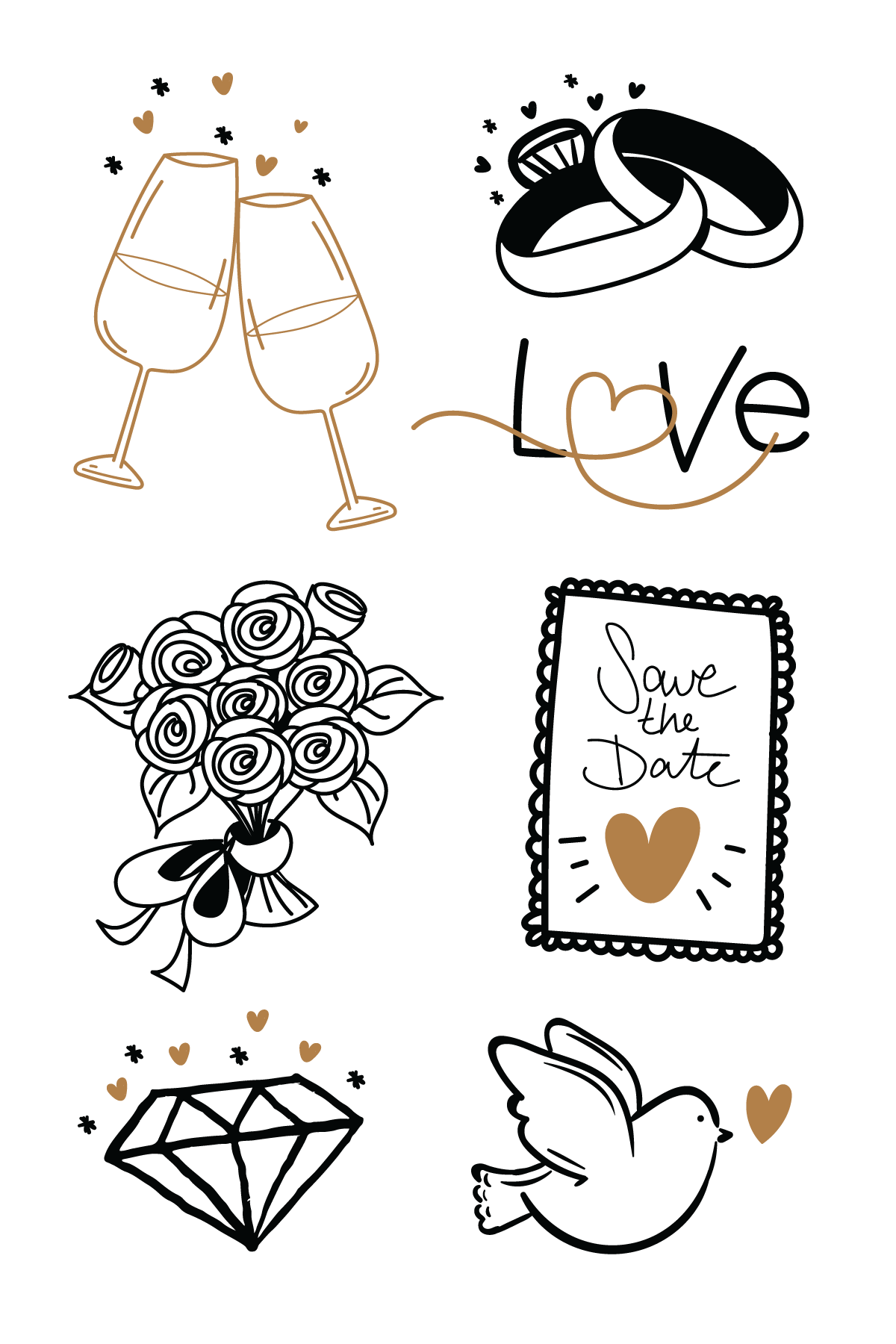 Wedding Day Tattoos 4 in x 6 in