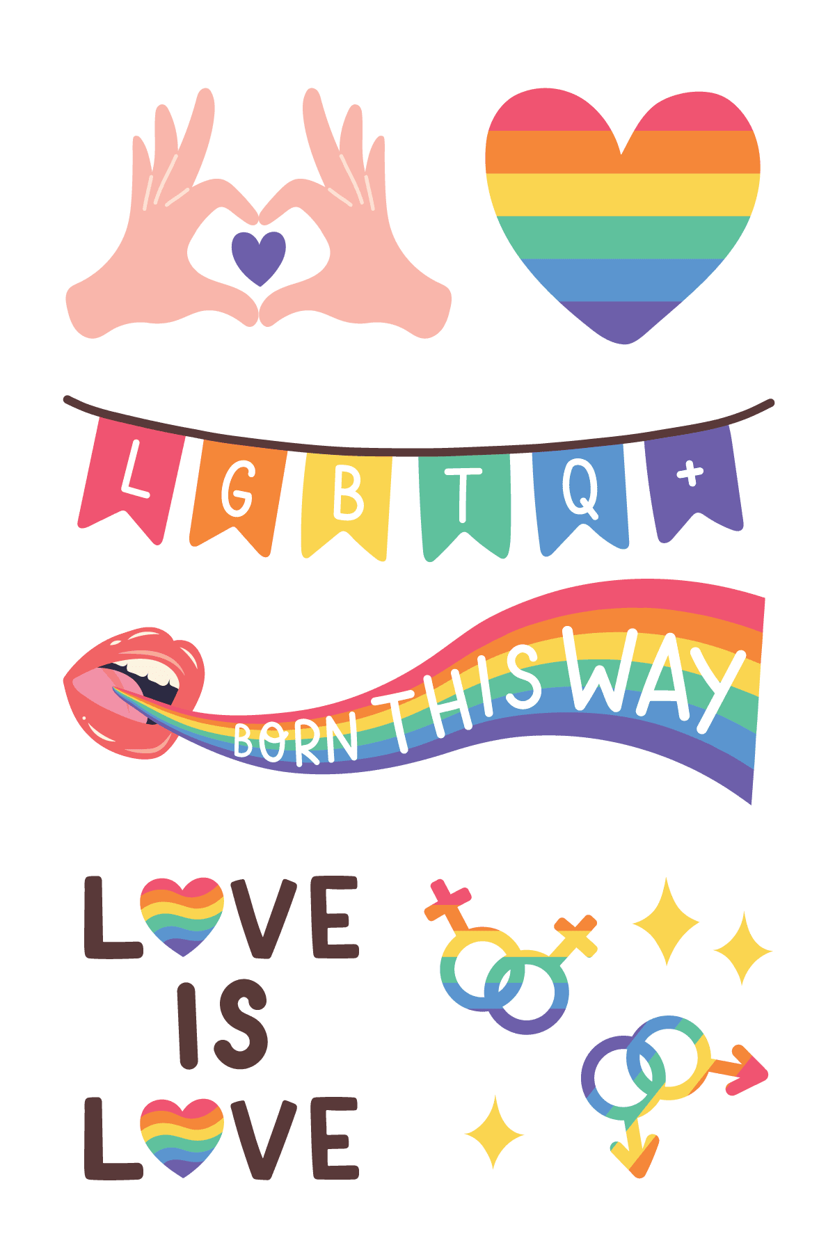 Pride Tattoos 4 in x 6 in