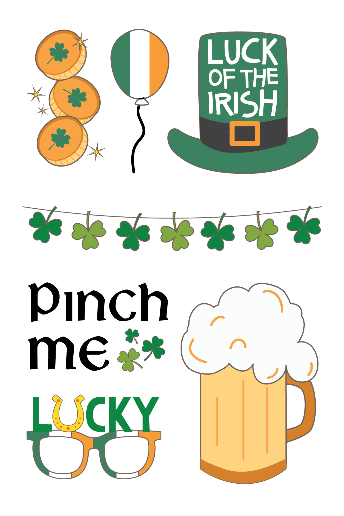 St Patrick's Day Tattoos 4 in x 6 in