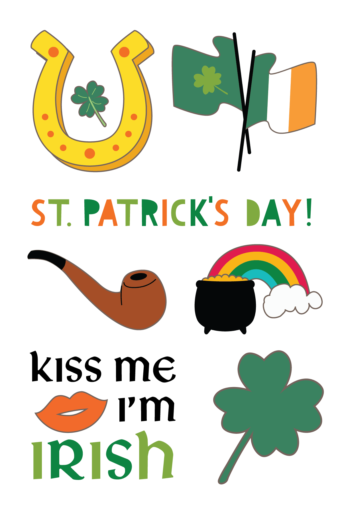 St Patrick's Day Tattoo Party Sheet 4 in x 6 in